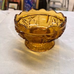 amber candy dish vintage